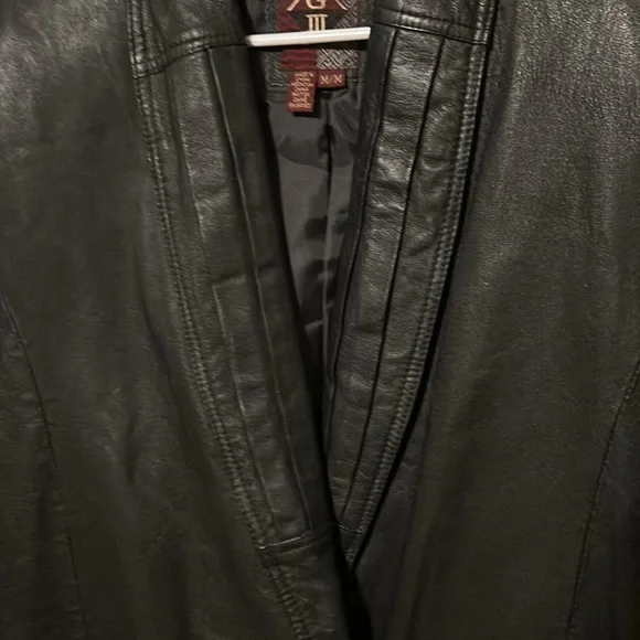Men’s leather trench coat - Picture 4 of 12